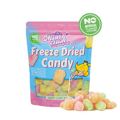 የደረቁ ክራንቺ ድቦችን ያቀዘቅዙ (የተፈጥሮ ቀለም)