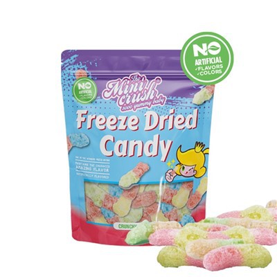 የቀዘቀዙ የደረቁ ክራንቺ ትሎች(የተፈጥሮ ቀለም)